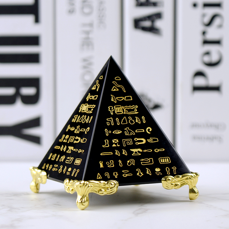 Paper Weight Crystal - Egipt kryształ obsydian piramida Model naturalnej